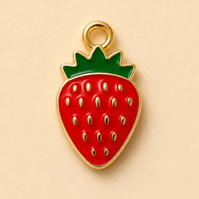 Charms - Enamel Strawberry