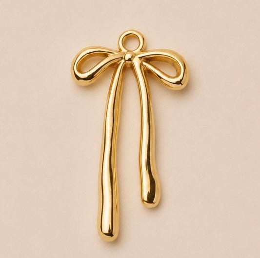 Charms - Gold Bow