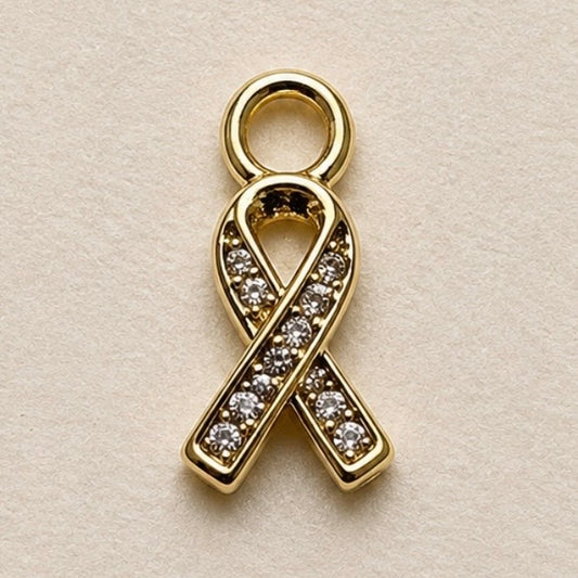 Charms - Dainty Cancer Ribbon
