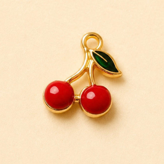 Charms - Enamel Cherries