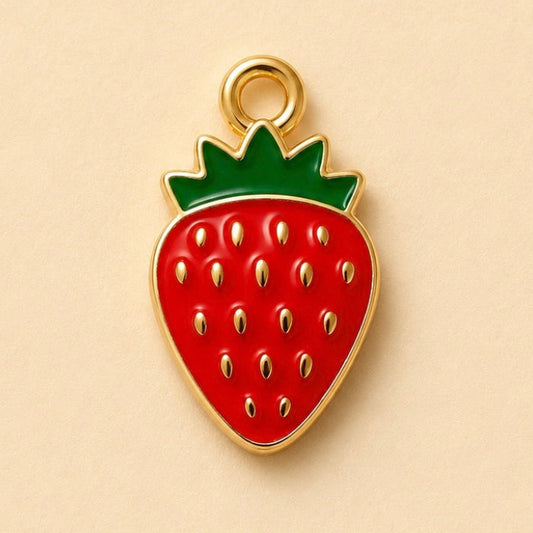 Charms - Enamel Strawberry