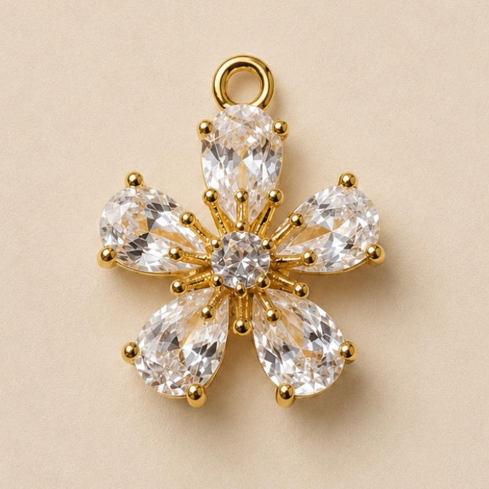 Charms - Zirconia Flower