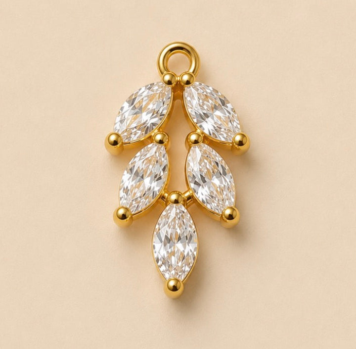 Charm - Zirconia Leaves
