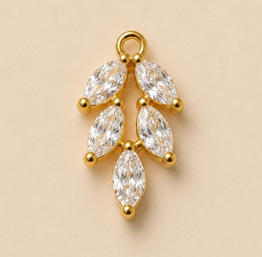 Charm - Zirconia Leaves