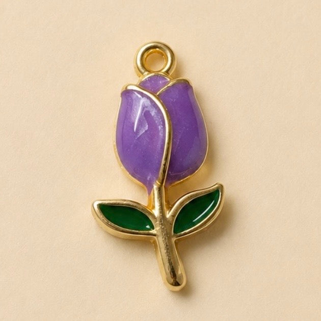 Charms - Purple Tulip