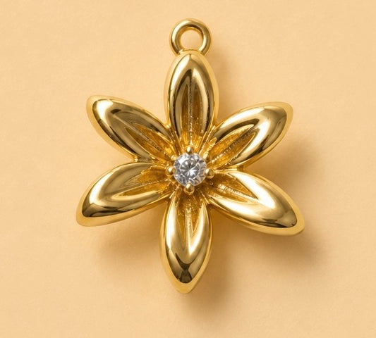 Charms - Gold Flower