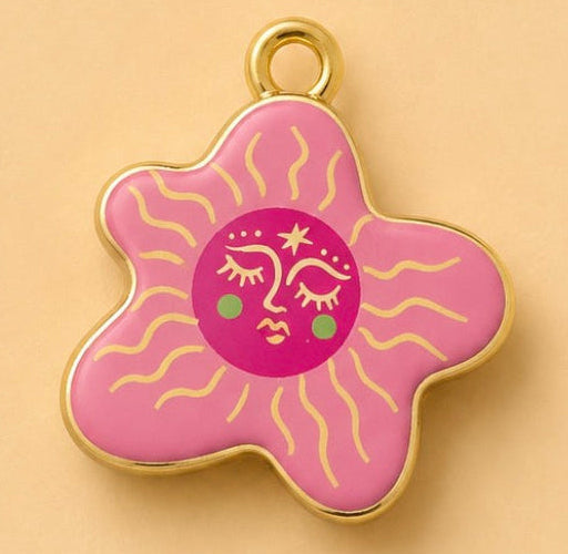 Charms - Enamel Pink Sun