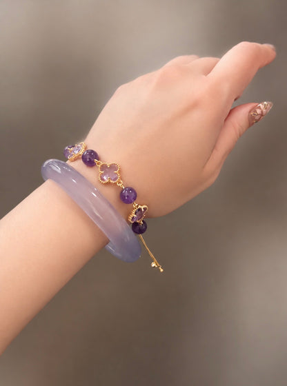 Duet 1- Lavender Cat's Eye and Amethyst